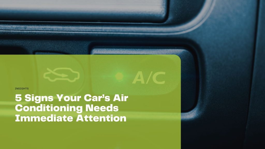 Discover the 5 signs your car's air conditioning needs immediate attention to ensure comfort and safety on the road.